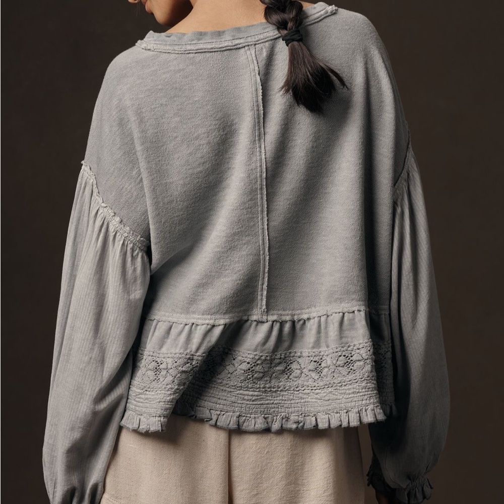 Pilcro Cropped Babydoll Top - Picture 2 of 8